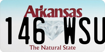 AR license plate 146WSU