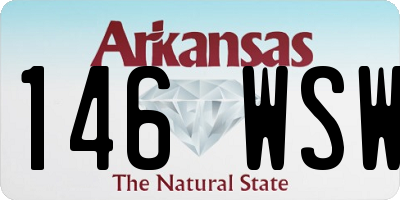 AR license plate 146WSW