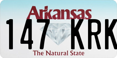 AR license plate 147KRK