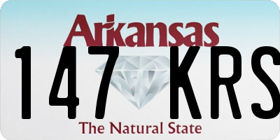 AR license plate 147KRS