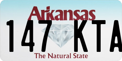 AR license plate 147KTA