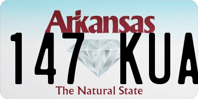 AR license plate 147KUA