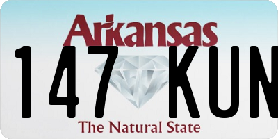 AR license plate 147KUN