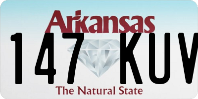 AR license plate 147KUV