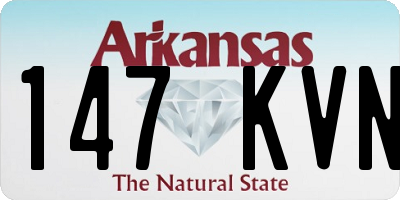 AR license plate 147KVN