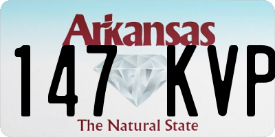AR license plate 147KVP
