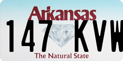 AR license plate 147KVW