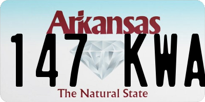AR license plate 147KWA