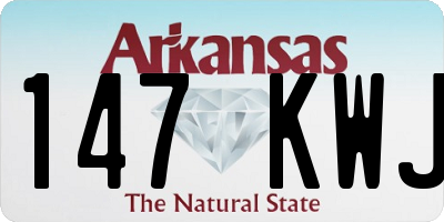 AR license plate 147KWJ