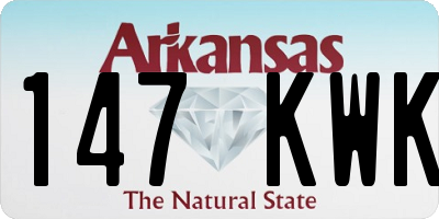 AR license plate 147KWK