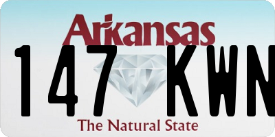 AR license plate 147KWN