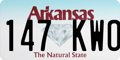 AR license plate 147KWO
