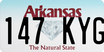 AR license plate 147KYG