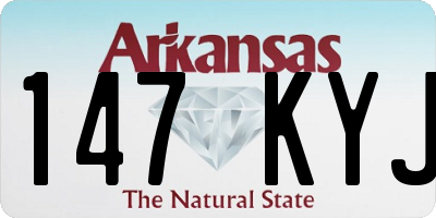 AR license plate 147KYJ