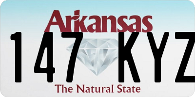 AR license plate 147KYZ