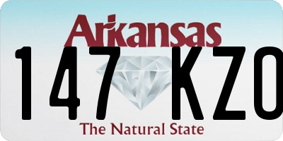AR license plate 147KZO
