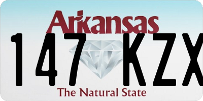 AR license plate 147KZX