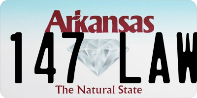 AR license plate 147LAW