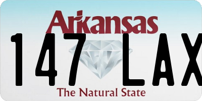 AR license plate 147LAX