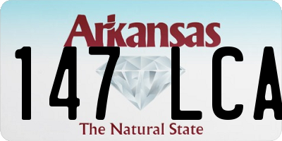 AR license plate 147LCA