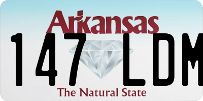 AR license plate 147LDM