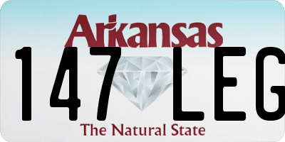 AR license plate 147LEG
