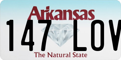 AR license plate 147LOV