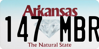 AR license plate 147MBR