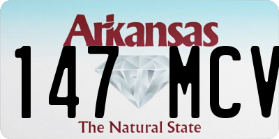 AR license plate 147MCV