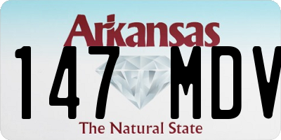 AR license plate 147MDV