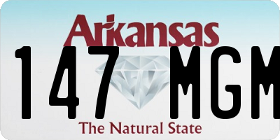 AR license plate 147MGM