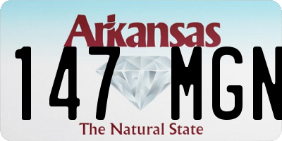 AR license plate 147MGN