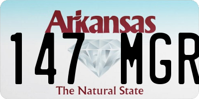 AR license plate 147MGR