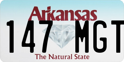AR license plate 147MGT