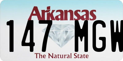 AR license plate 147MGW