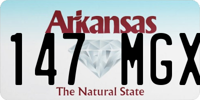 AR license plate 147MGX