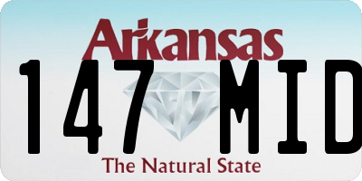 AR license plate 147MID