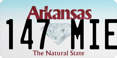 AR license plate 147MIE
