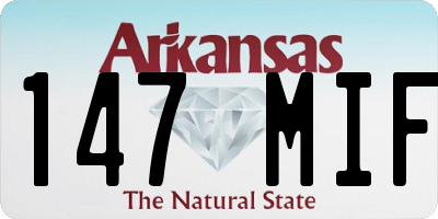 AR license plate 147MIF