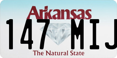 AR license plate 147MIJ