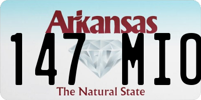 AR license plate 147MIO