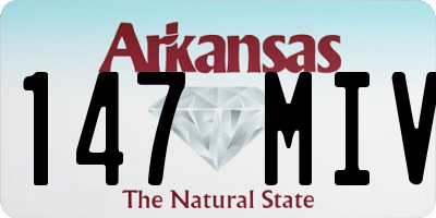 AR license plate 147MIV