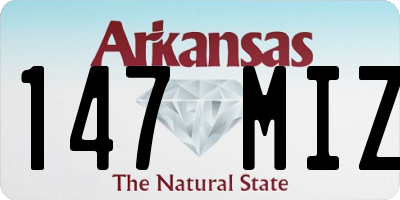 AR license plate 147MIZ