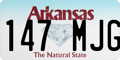 AR license plate 147MJG