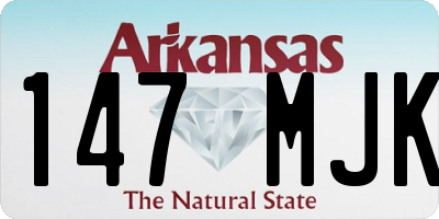 AR license plate 147MJK