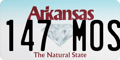 AR license plate 147MOS