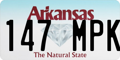 AR license plate 147MPK