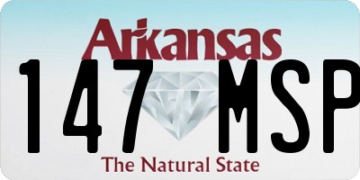 AR license plate 147MSP