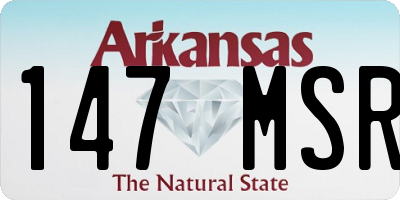 AR license plate 147MSR