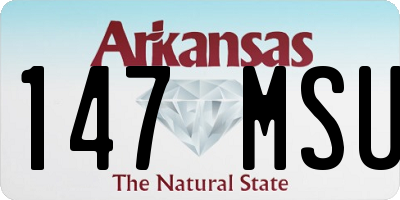 AR license plate 147MSU